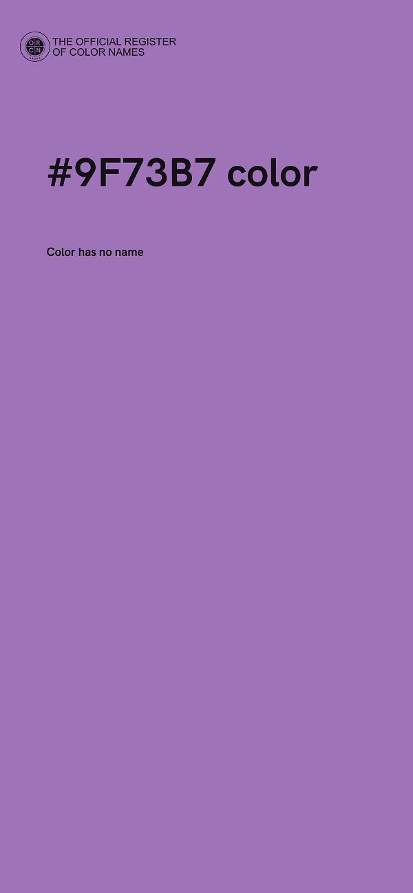 #9F73B7 color image