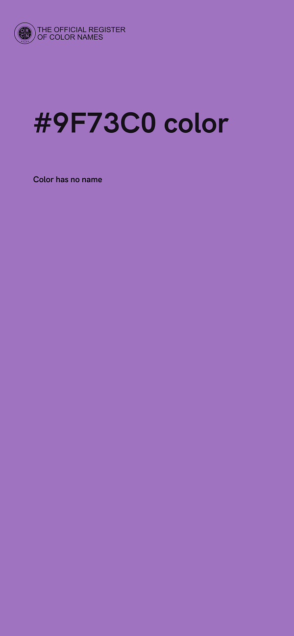 #9F73C0 color image