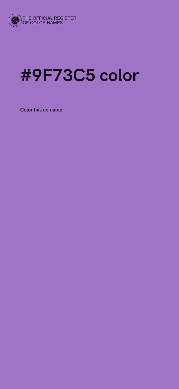 #9F73C5 color image