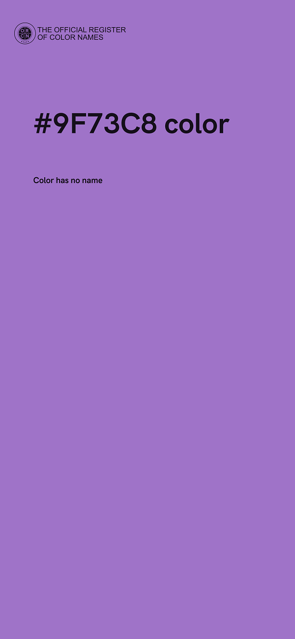 #9F73C8 color image