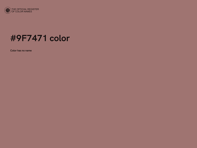 #9F7471 color image