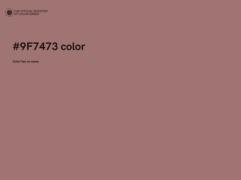 #9F7473 color image