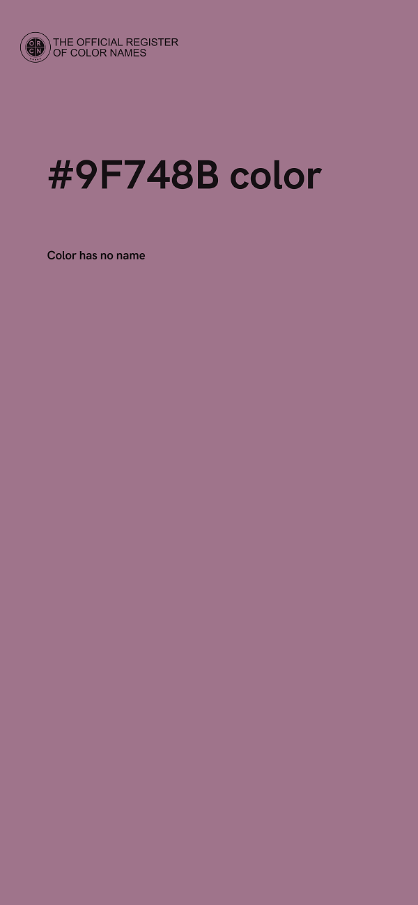 #9F748B color image
