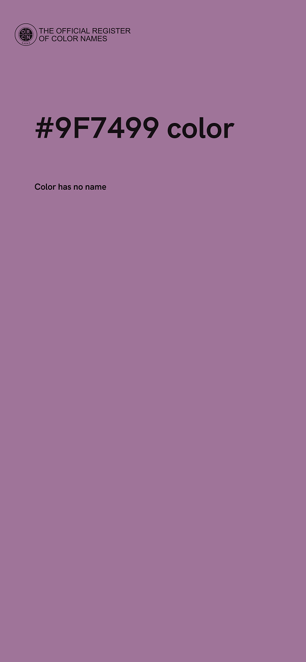 #9F7499 color image