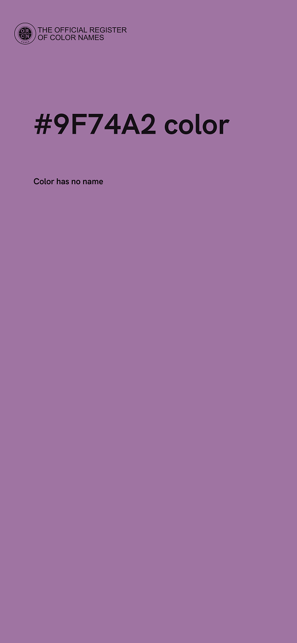 #9F74A2 color image