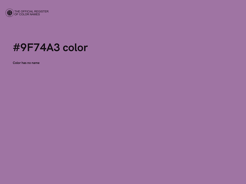 #9F74A3 color image