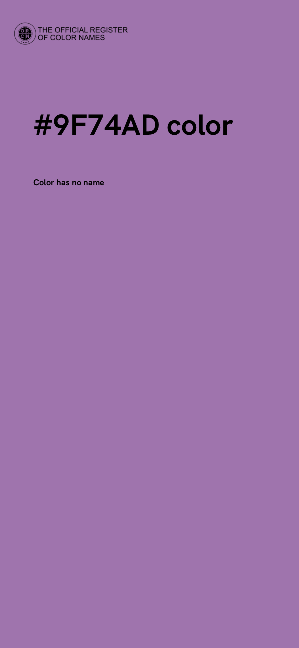 #9F74AD color image