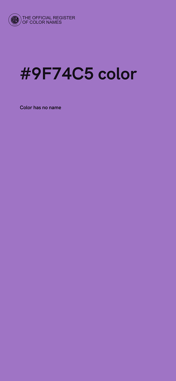 #9F74C5 color image