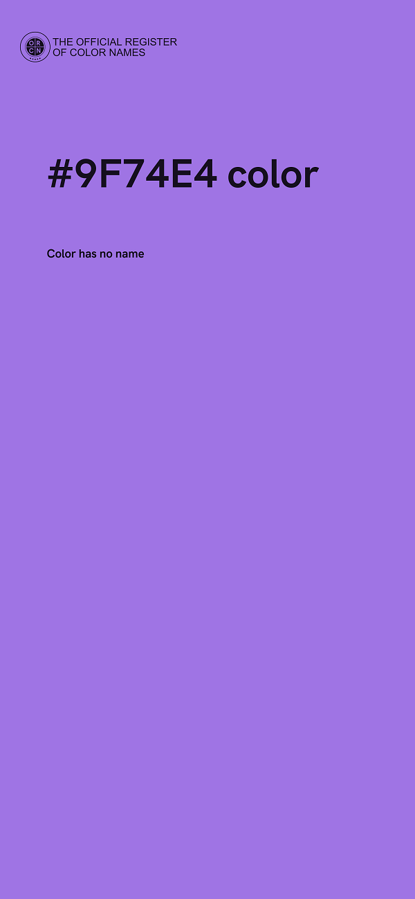 #9F74E4 color image