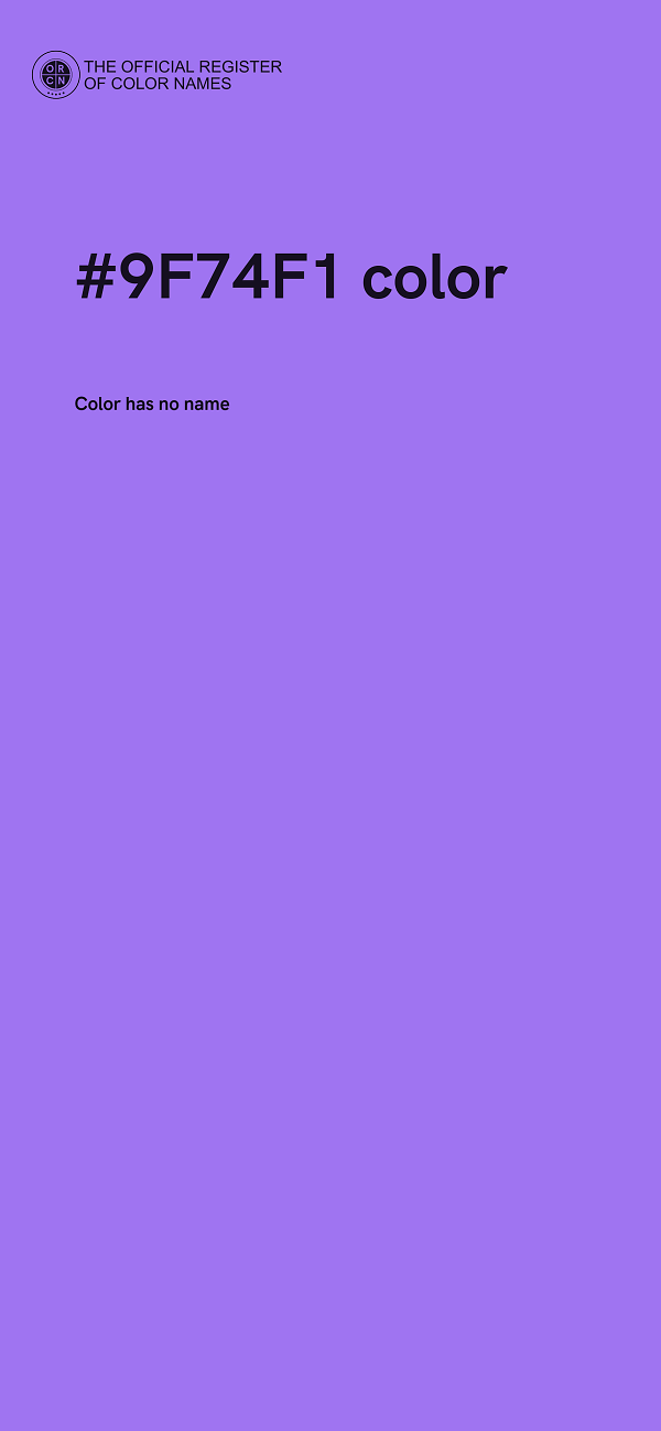 #9F74F1 color image