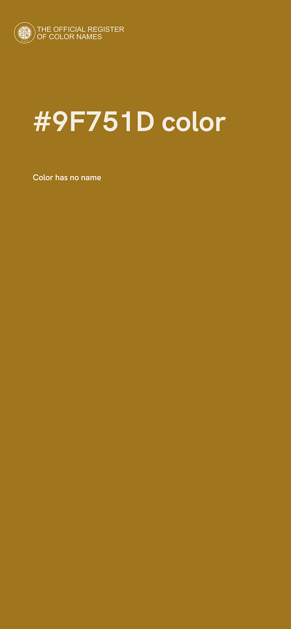 #9F751D color image