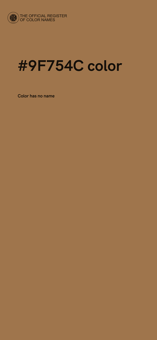 #9F754C color image