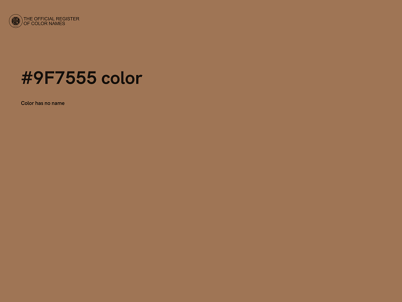 #9F7555 color image