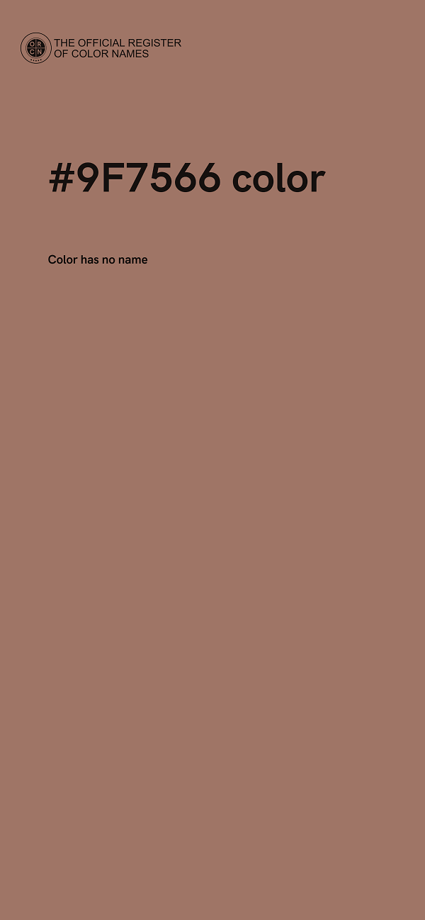 #9F7566 color image