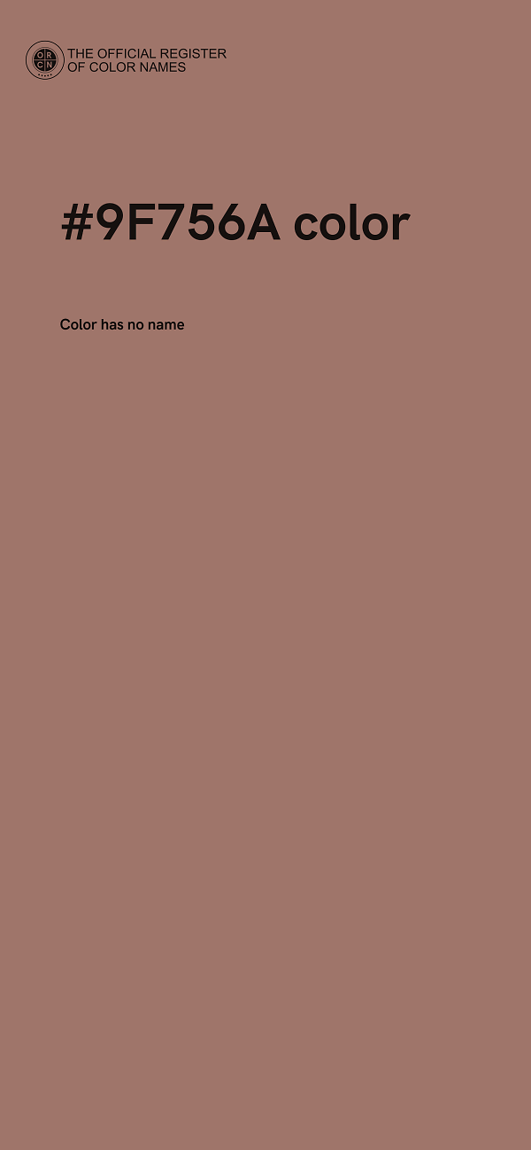 #9F756A color image