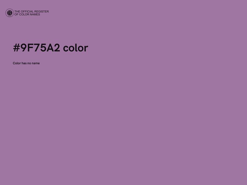 #9F75A2 color image