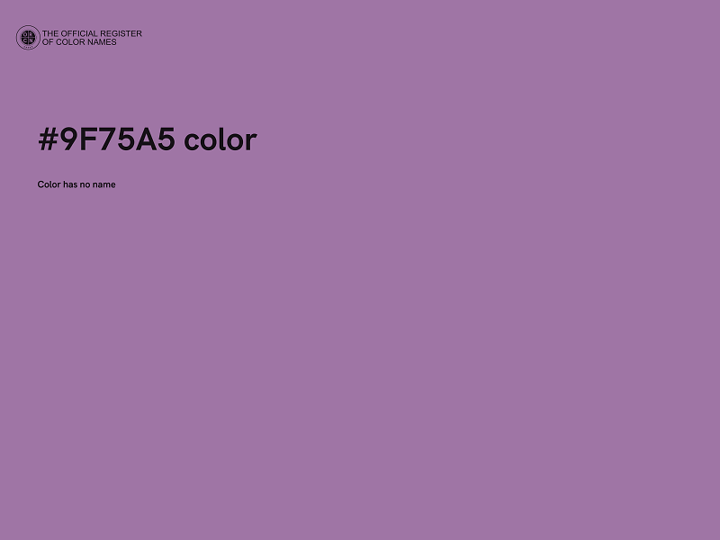 #9F75A5 color image