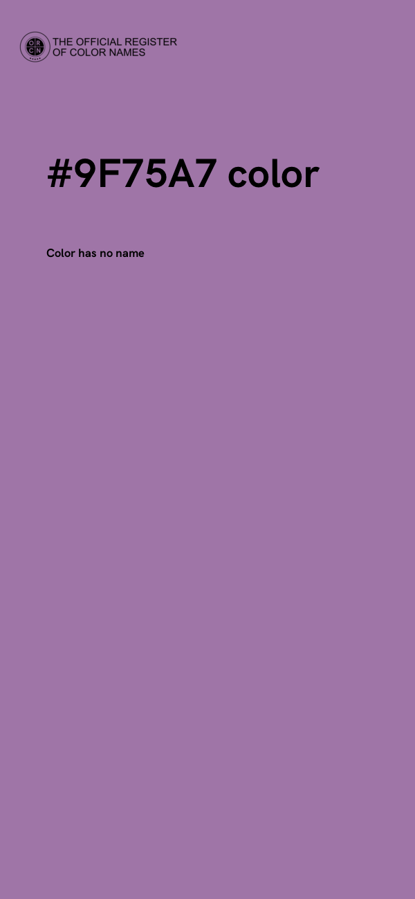 #9F75A7 color image