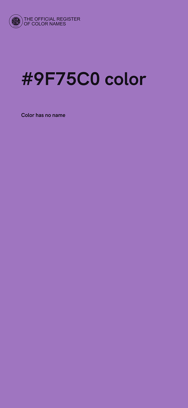 #9F75C0 color image