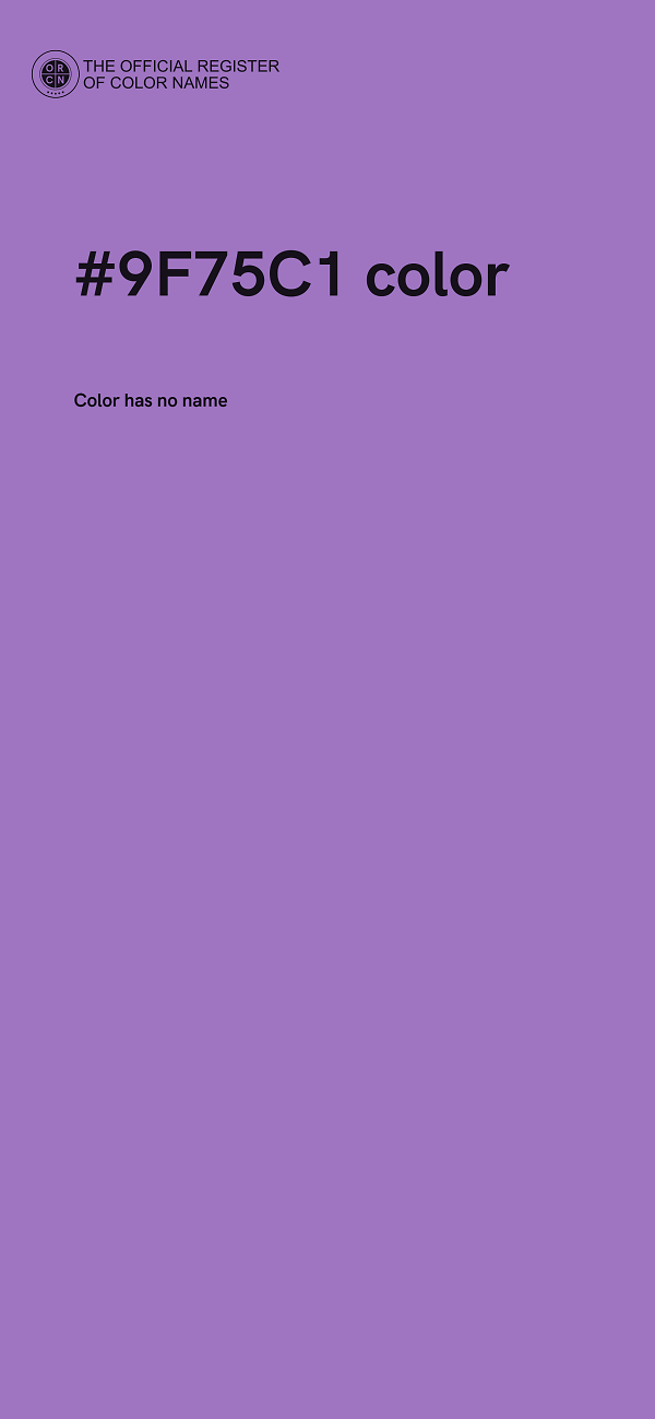 #9F75C1 color image