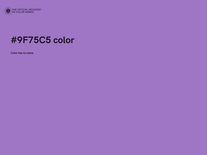 #9F75C5 color image