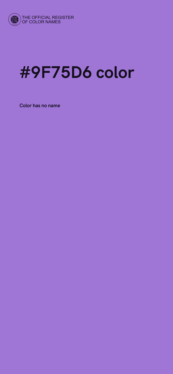 #9F75D6 color image
