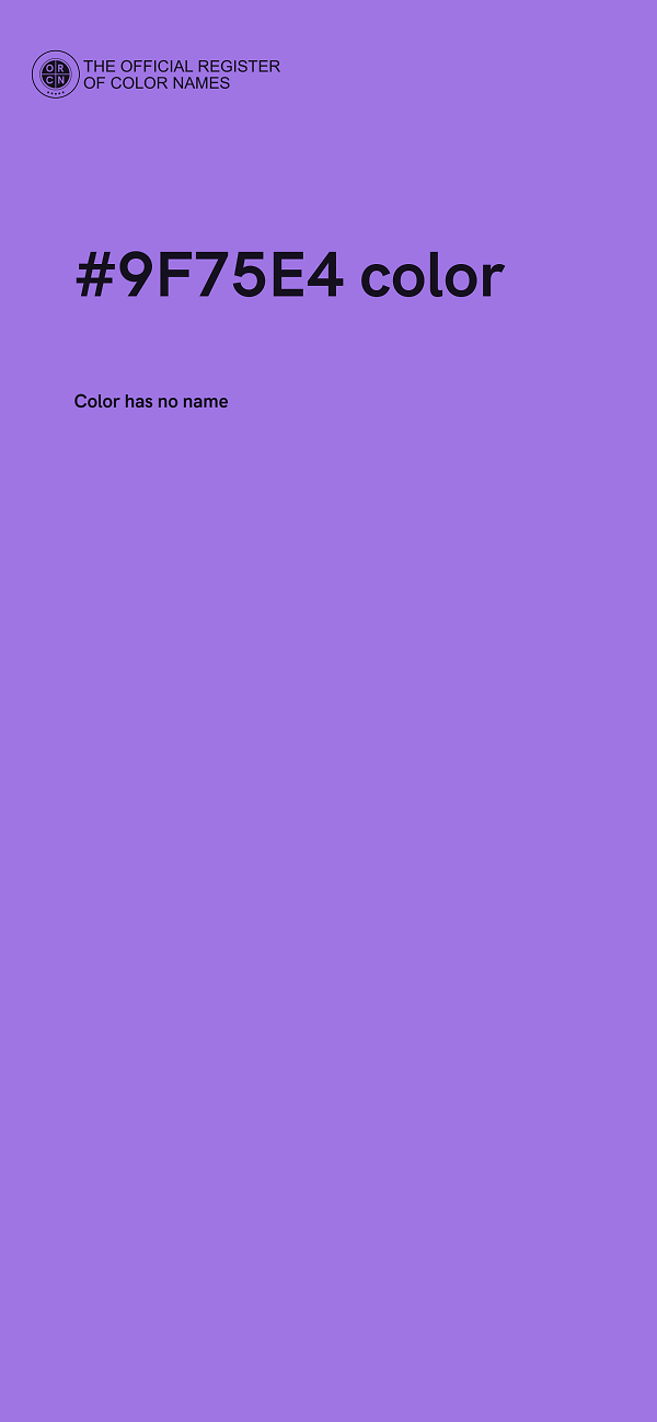 #9F75E4 color image