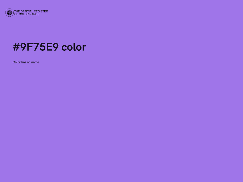 #9F75E9 color image