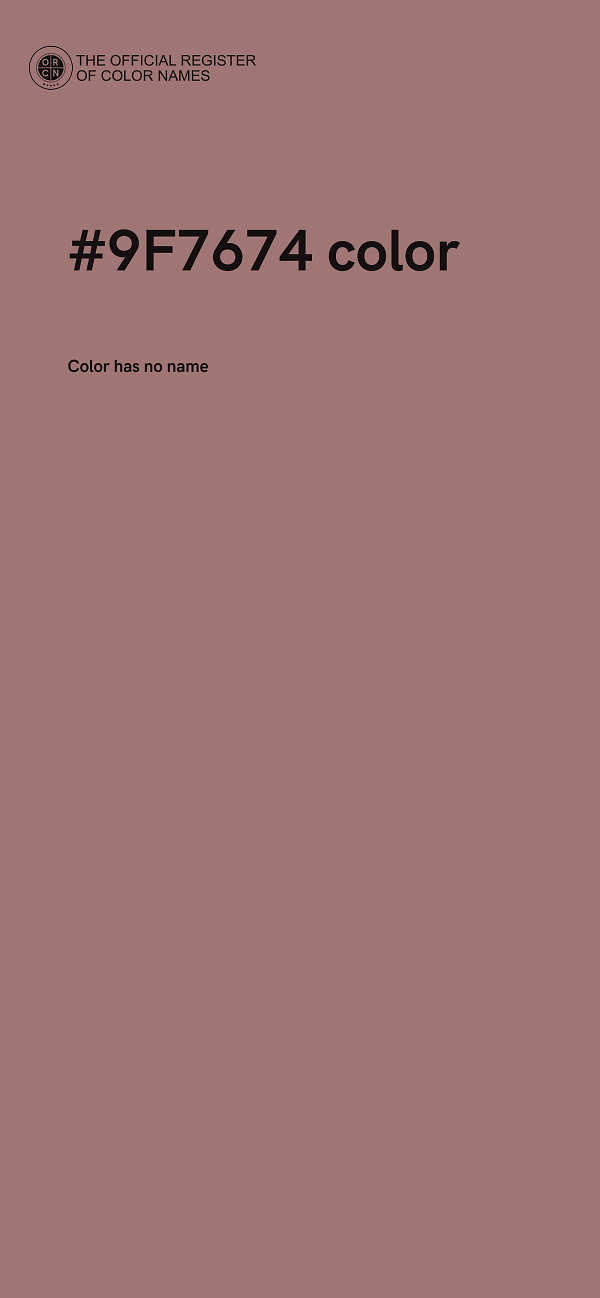 #9F7674 color image