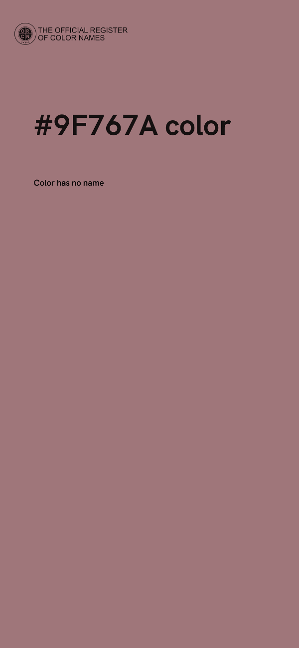 #9F767A color image