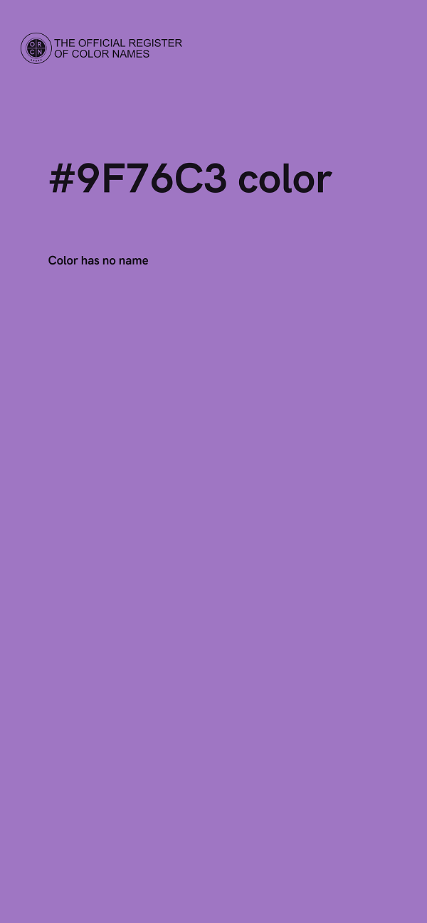 #9F76C3 color image