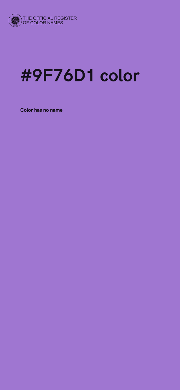 #9F76D1 color image