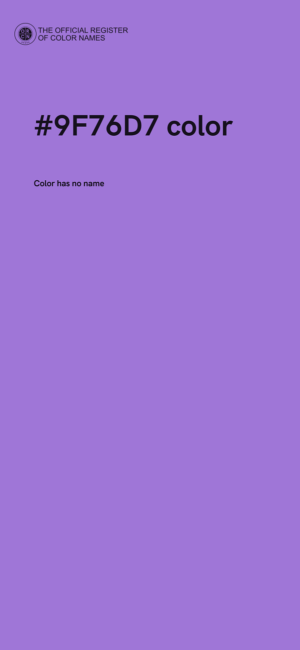 #9F76D7 color image