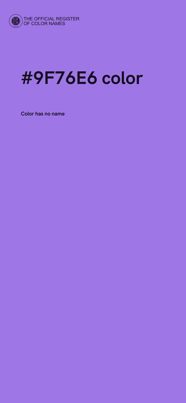 #9F76E6 color image