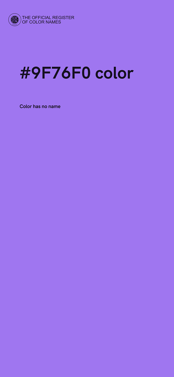 #9F76F0 color image