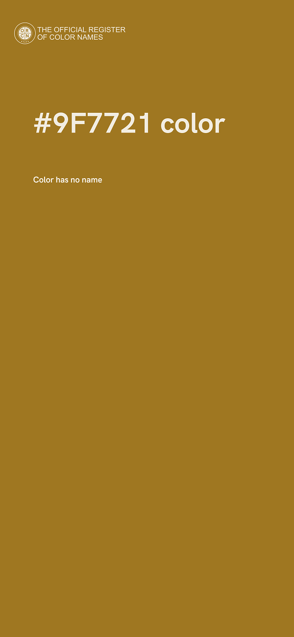 #9F7721 color image