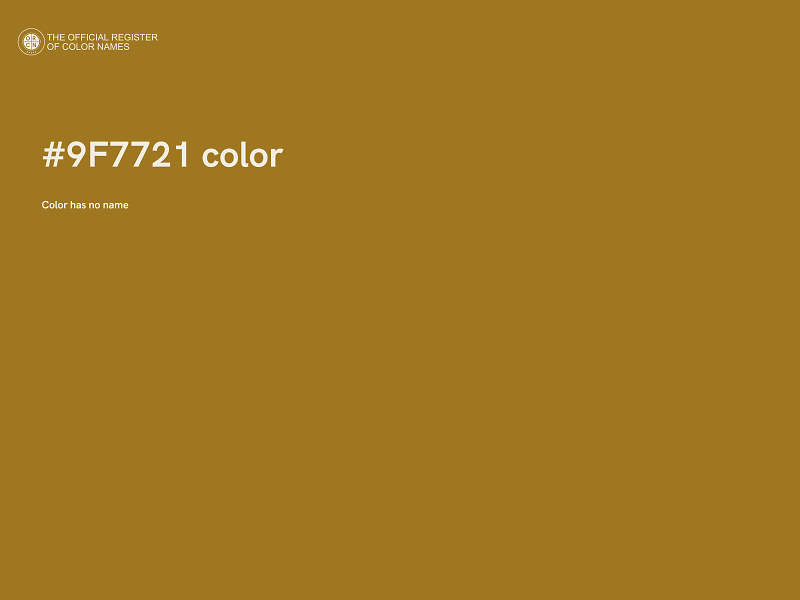 #9F7721 color image