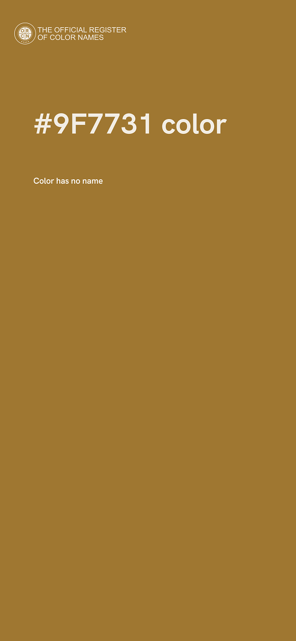 #9F7731 color image