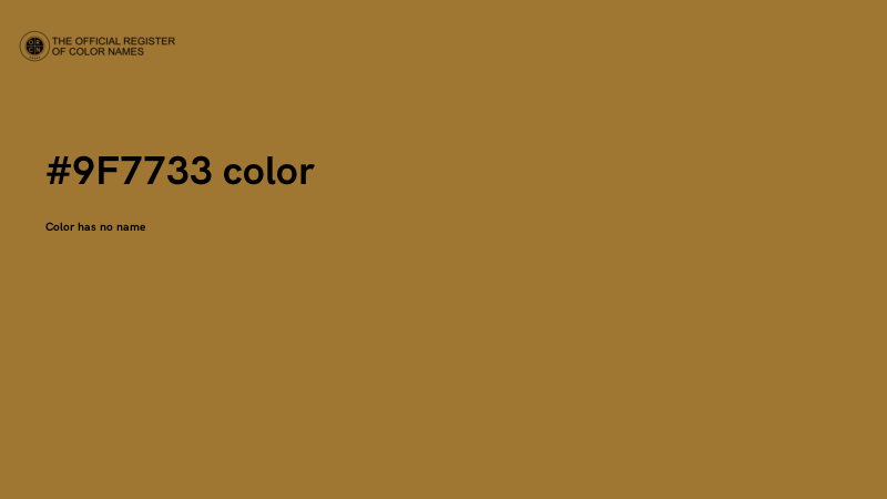 #9F7733 color image
