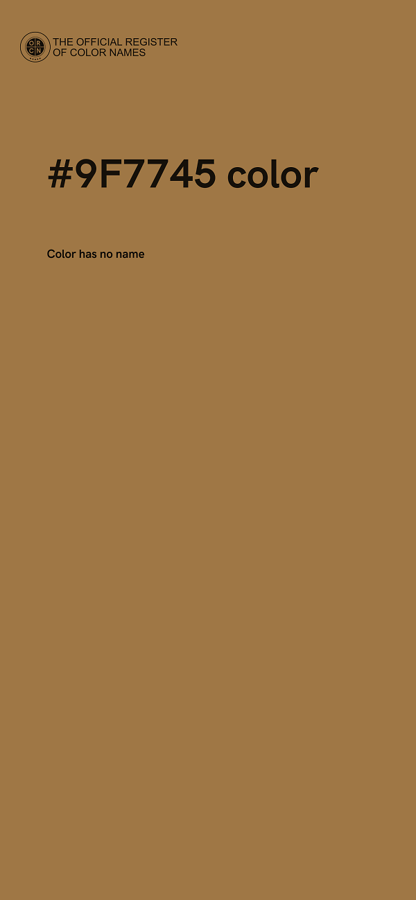 #9F7745 color image
