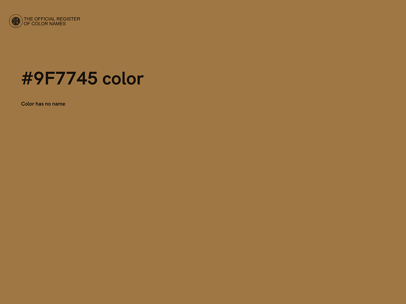 #9F7745 color image