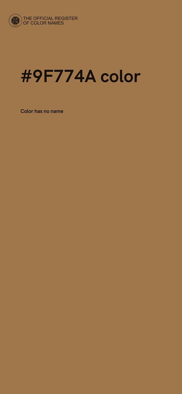 #9F774A color image
