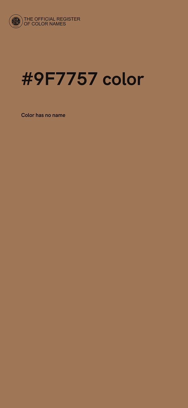 #9F7757 color image