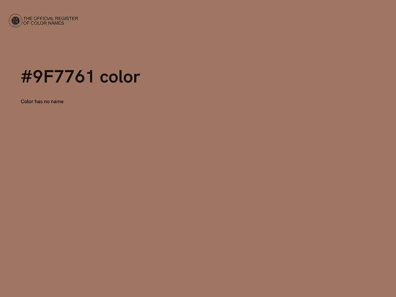 #9F7761 color image