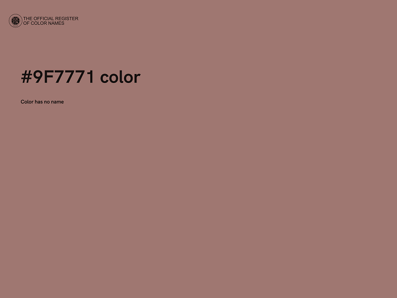 #9F7771 color image