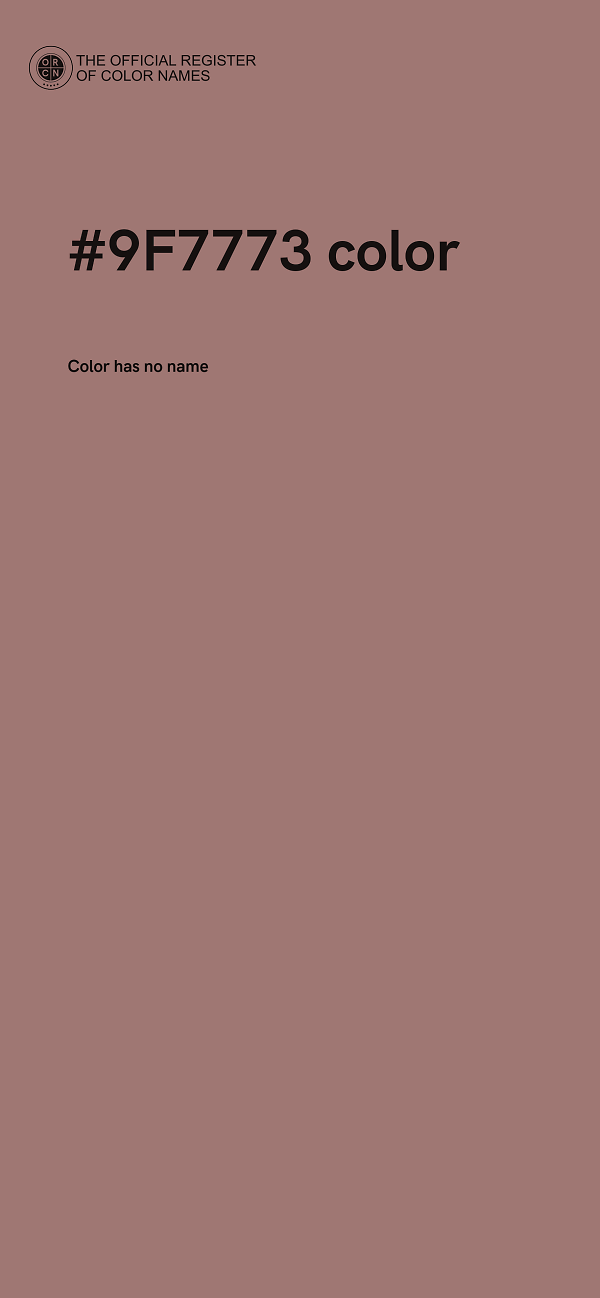 #9F7773 color image