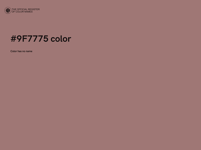 #9F7775 color image