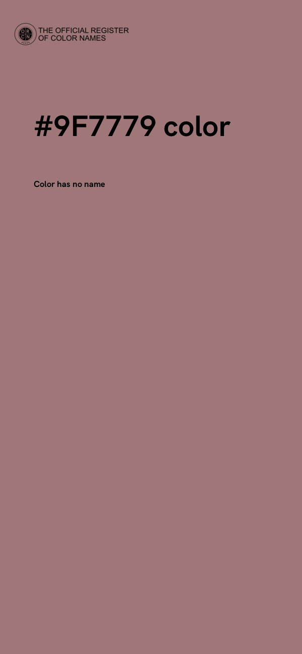 #9F7779 color image