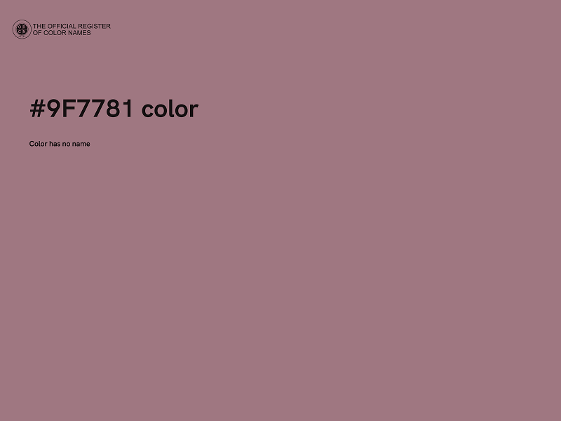 #9F7781 color image