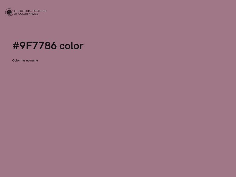 #9F7786 color image